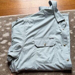 Men's Casual Button Down Shirt in Light Gray